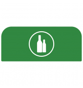 Hinweisschild 2155303 für Behältereinheit 57l Glas gn Hinweisschild 2155303 für Behältereinheit 57l Glas gn