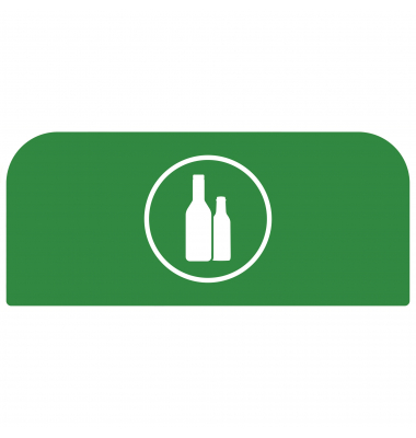 Hinweisschild 2155303 für Behältereinheit 57l Glas gn