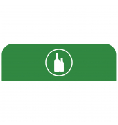 Rubbermaid Hinweisschild 2155305 für Behältereinheit 87l Glas gn
