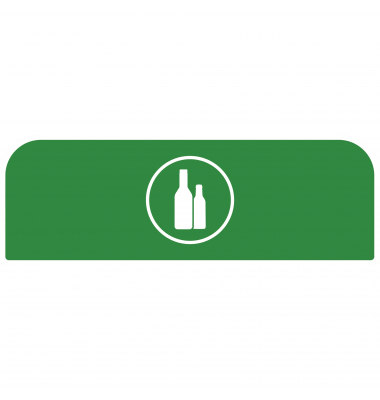 Rubbermaid Hinweisschild 2155305 für Behältereinheit 87l Glas gn