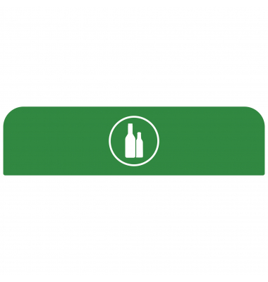 Rubbermaid Hinweisschild 2155307 für Behältereinheit 125l Glas gn