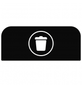 Rubbermaid Hinweisschild 2155310 für Behältereinheit 57l Restmüll sw