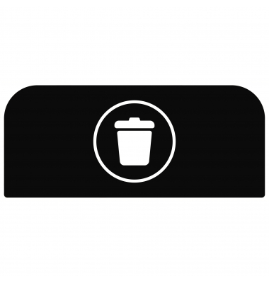 Rubbermaid Hinweisschild 2155310 für Behältereinheit 57l Restmüll sw
