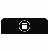 Rubbermaid Hinweisschild 2155312 für Behältereinheit 87l Restmüll sw