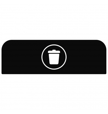 Rubbermaid Hinweisschild 2155312 für Behältereinheit 87l Restmüll sw