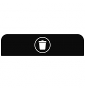 Rubbermaid Hinweisschild 2155314 für Behältereinheit 125l Restmüll sw