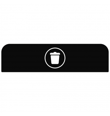 Rubbermaid Hinweisschild 2155314 für Behältereinheit 125l Restmüll sw