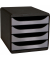Schubladenbox 310438D, 4 Schubladen, A4+, grauschwarz