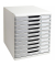 Schubladenbox Modulo 302041D lichtgrau/steingrau 10 Schubladen geschlossen