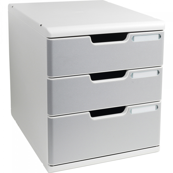 9002493422377 - Ablagesysteme 325041D Polystyrol Modulo Lichtgrau Steingrau 288 x 35 x 32 cm