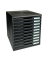 Schubladenbox Modulo 302414D schwarz/schwarz 10 Schubladen geschlossen