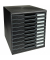 Schubladenbox Modulo 302414D schwarz/schwarz 10 Schubladen geschlossen