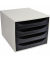 Exacompta Schubladenbox Ecobox 2286014D A4+ 4Schübe offen grsw