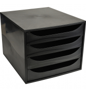 Schubladenbox Ecobox 228610D A4+ 4Schübe offen swsw