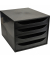 Exacompta Schubladenbox Ecobox 228610D A4+ 4Schübe offen swsw