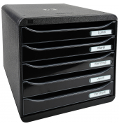 Schubladenbox BIG-BOX PLUS 3097214D 5Sch. gloschwarz