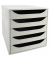 Exacompta Schubladenbox Ecobox 229606D A4+ 5Schübe offen grgr