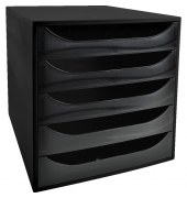 Schubladenbox Ecobox 229014D A4+ 5Schübe offen swsw
