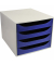 Exacompta Schubladenbox Ecobox 2286104D A4+ 4Schübe offen grbl