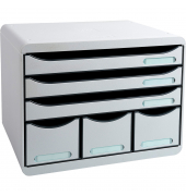 Schubladenbox STORE-BOX MAXI 306740D 6Schübe lichtgrau