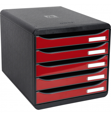 Exacompta Schubladenbox BIG-BOX PLUS 3097218D 5Sch. glokarminrot