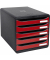 Exacompta Schubladenbox BIG-BOX PLUS 3097218D 5Sch. glokarminrot