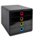 Schubladenbox Pop-Box 314498D schwarz/bunt 4 Schubladen geschlossen
