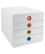 Schubladenbox Pop-Box 314398D weiß/bunt 4 Schubladen geschlossen