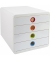 Schubladenbox Pop-Box 314398D weiß/bunt 4 Schubladen geschlossen