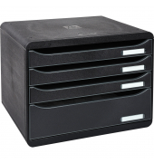 Schubladenbox BIG-BOX Plus 315714D A4+ 4Schübe sw