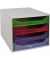 Exacompta Schubladenbox Ecobox 228699D A4+ 4Schübe offen grharlek