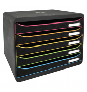 Schubladenbox BIG-BOX PLUS 308714D quer 5Sch. harlekinsw