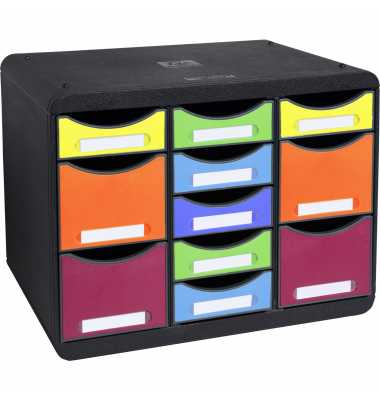 Exacompta Schubladenbox STORE-BOX MULTI 313798D 11Schübe regenbogen