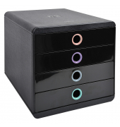 Schubladenbox Pop-Box 314496D A4+ 4Schübe swfarbig