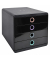 Exacompta Schubladenbox Pop-Box 314496D A4+ 4Schübe swfarbig