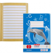Schulheft 340026 x.book, Lineatur 2 / Schreiblern-Lineatur, A5, 80g, blau, 32 Blatt / 64 Seiten