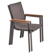 2 Garden Pleasure Gartenstühle Silea grau