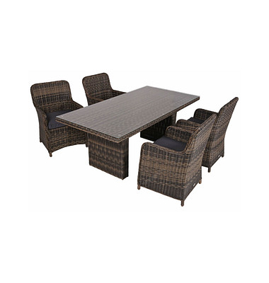 Garden Pleasure Sitzgruppe Bordeaux braun