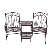 Garden Pleasure Gartenbank Rinjani 950467 rostbraun Metall 157,0 cm