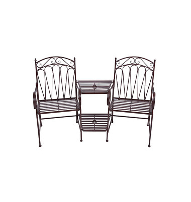 Garden Pleasure Gartenbank Rinjani 950467 rostbraun Metall 157,0 cm