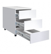 VCM my office Dalosa Rollcontainer weiß 3 Auszüge 39,0 x 70,0 x 55,0 cm