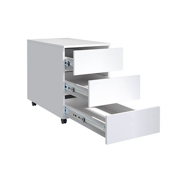 VCM my office Dalosa Rollcontainer weiß 3 Auszüge 39,0 x 70,0 x 55,0 cm