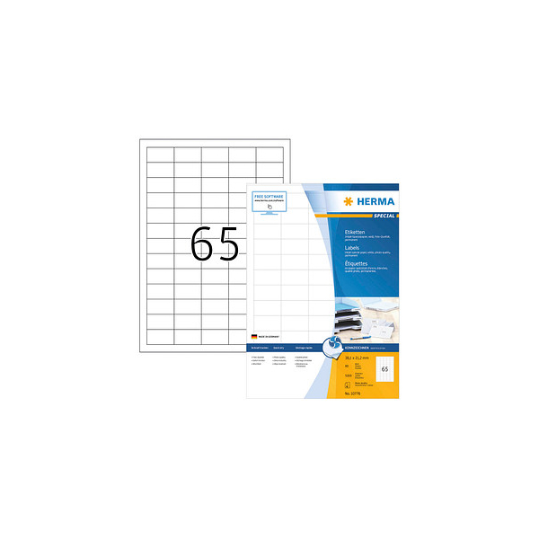 4008705107785 - Etiketten Special 10778 weiß 381x212mm rechteckig 4008705107785 5200 Stück
