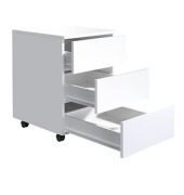 VCM my office Dalosa Rollcontainer weiß 3 Auszüge 39,0 x 45,0 x 55,0 cm