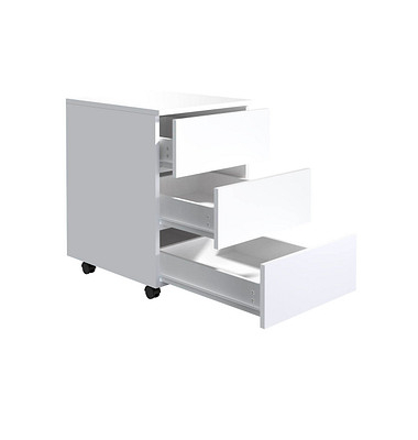 VCM my office Dalosa Rollcontainer weiß 3 Auszüge 39,0 x 45,0 x 55,0 cm