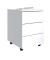 VCM my office Dalosa Rollcontainer weiß 3 Auszüge 39,0 x 45,0 x 55,0 cm