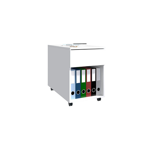 4051814419416 - Rollcontainer Beistellcontainer Bürocontainer Rollen rollbar Dalosa 1 Schublade (Farbe Weiß) 4051814419416 - Rollcontainer Beistellcontainer Bürocontainer Rollen rollbar Dalosa 1 Schublade (Farbe Weiß)