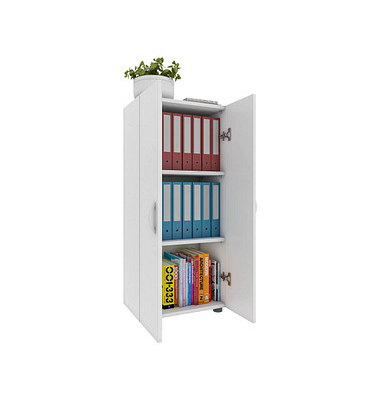 VCM my office Aktenschrank Ulas, 918433 weiß 2 Fachböden 49,0 x 34,0 x 108,0 cm