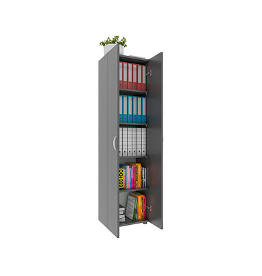 VCM my office Aktenschrank Ulas, 918437 anthrazit 4 Fachböden 49,0 x 34,0 x 178,0 cm