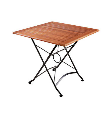 Garden Pleasure Gartentisch Wien braun quadratisch 80,0 x 80,0 x 74,0 cm